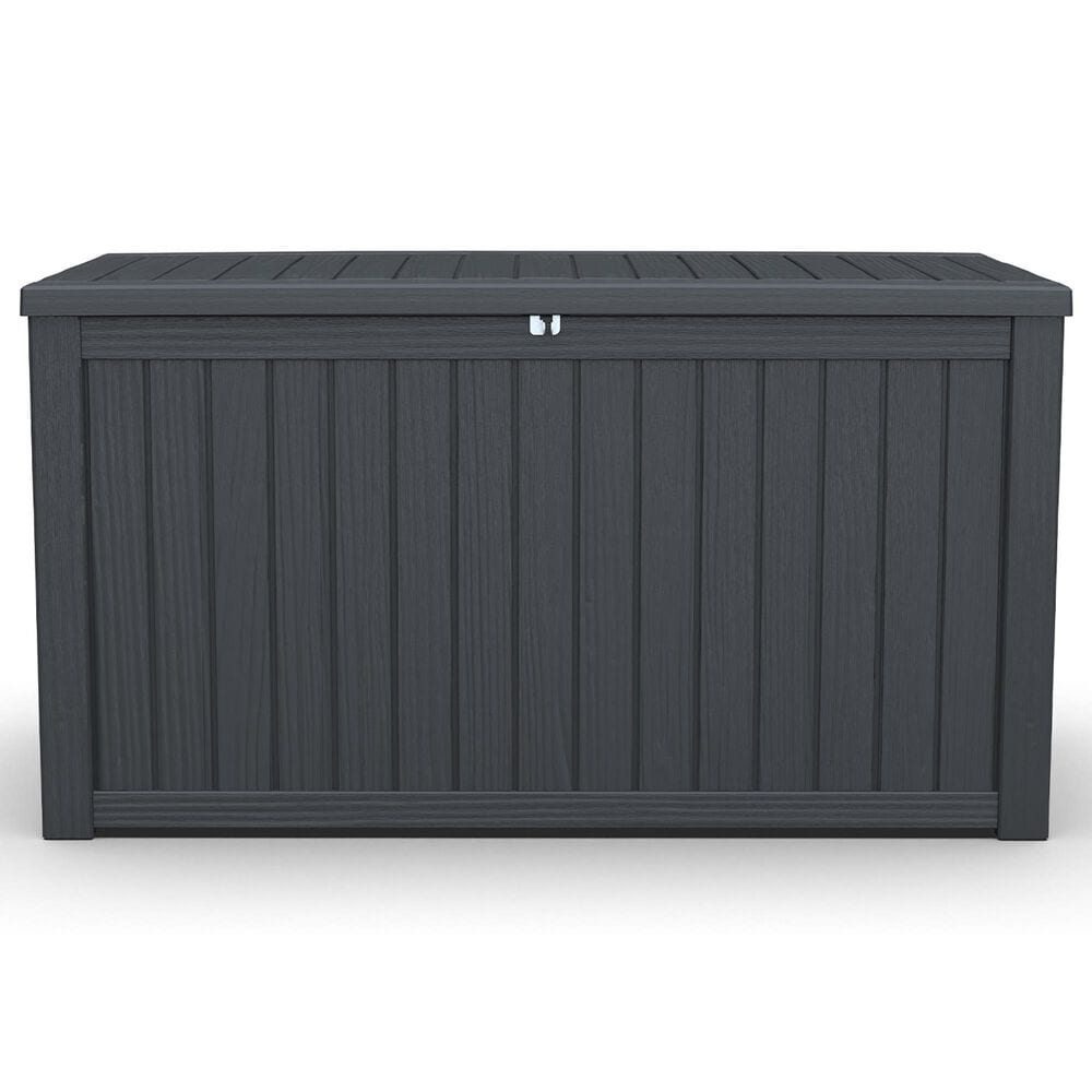 HOMLUX 180 Gal. Outdoor Storage Deck Box with Lockable Lid in Black, , large