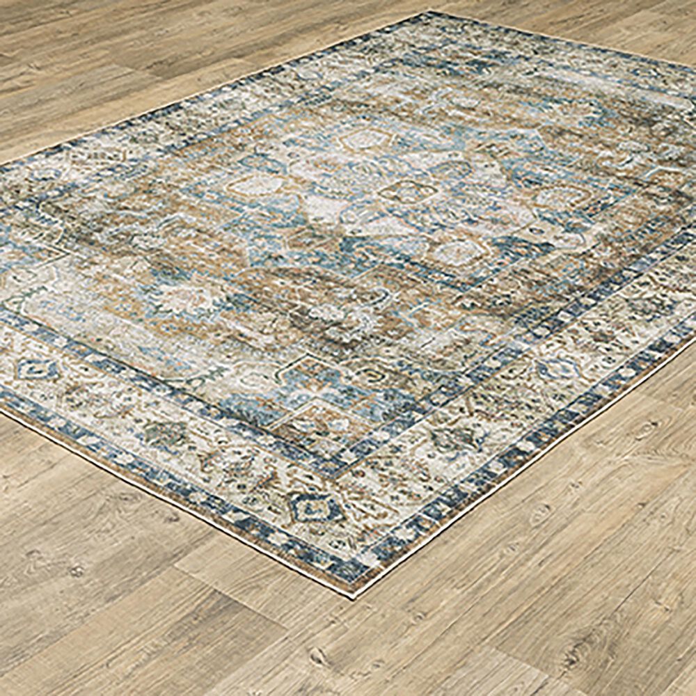 Oriental Weavers Charleston Border 3&#39;6&quot; x 5&#39;6&quot; Blue Area Rug, , large