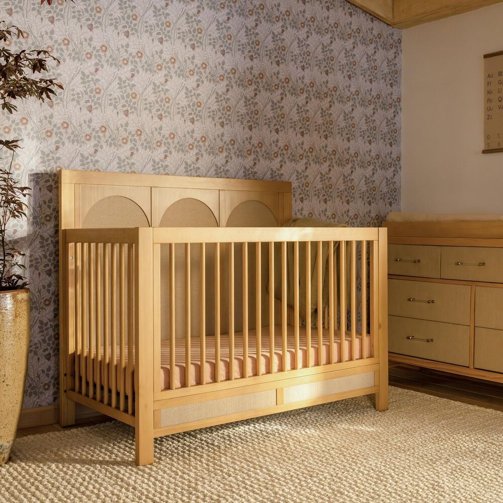 New Haus Eloise 4-In-1 Convertible Crib in Honey, , large