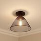 Golden Lighting Carver 1-Light Semi-Flush in Matte Black, , large