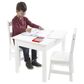 Melissa & Doug Wooden Table and 2 Chairs in White, , large