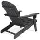 Hearth and Haven Bellwood Outdoor Folding Adirondack Chair in Dark Grey, , large