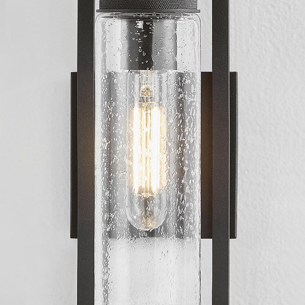 Troy Lighting Chester 5" 1-Light Exterior Wall Sconce in Texture Black, , large