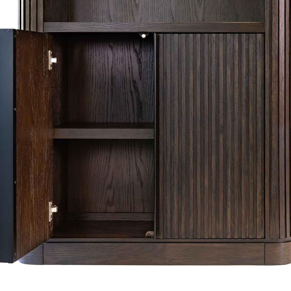 Wycliff Bay Tulane 2-Piece Writing Desk and Bookcase Set in Dark Chocolate, , large