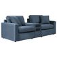 Ashley Modmax 3-Piece Stationary Loveseat with Audio Console in Ink, , large