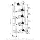HOMLUX 5-Tier Ladder Display Bookshelf in White, , large
