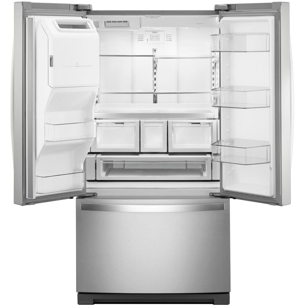Whirlpool 27 Cu. Ft. 36&quot; Wide French Door Refrigerator in Stainless Steel, , large