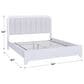 Ashley Jarlee Queen Upholstered Platform Bed in White with Lighting, , large