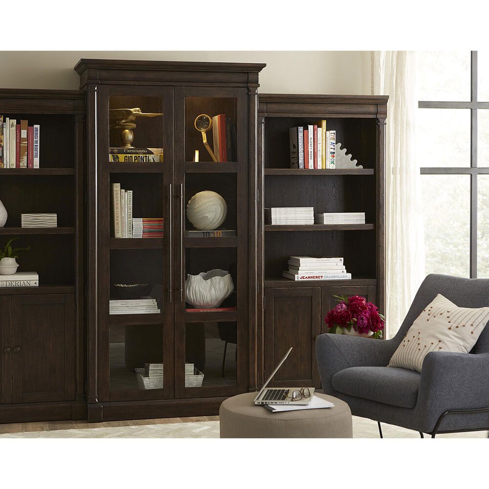 Riva Ridge Jackson 2-Door Bookcase in Turkish Coffee, , large