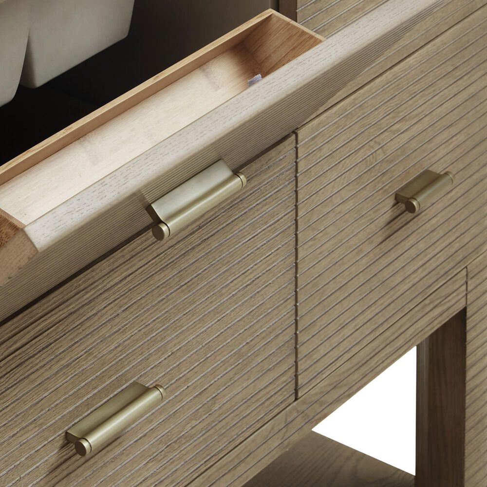 James Martin Vanities Lucian 48" Single Bathroom Vanity in Pebble Oak with 3 cm Victorian Silver Quartz Top, Rectangular Sink and FreePower Wireless Charger, , large