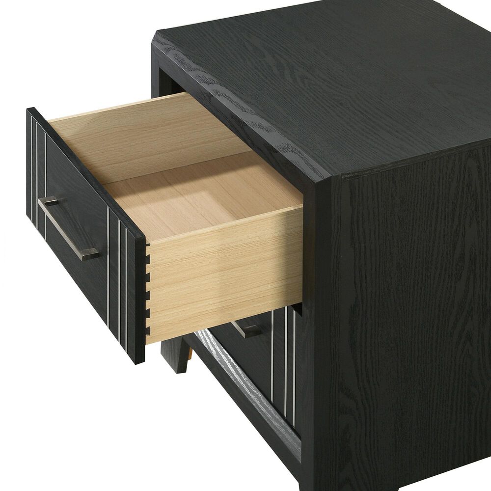 Crown Mark Charlie 4-Piece King Panel Bedroom Set in Charcoal, , large