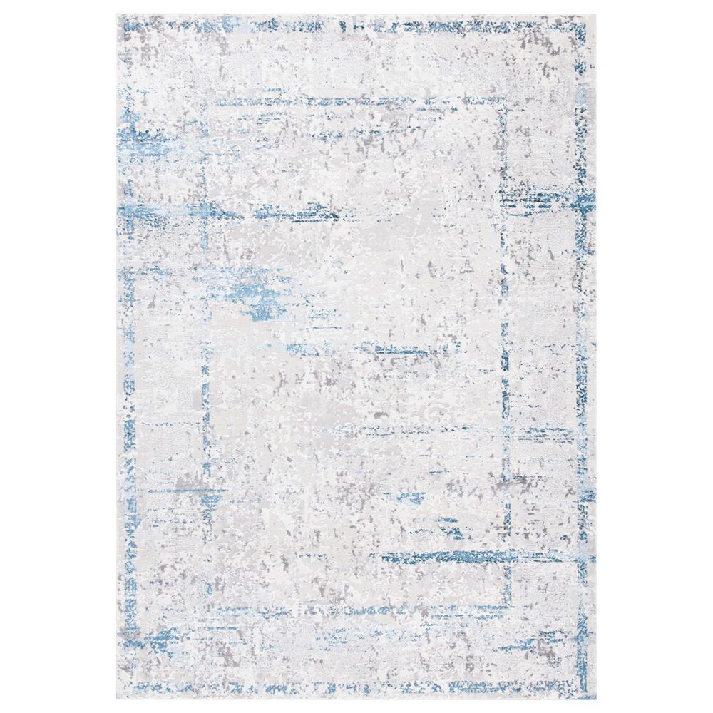 Safavieh Amelia AMA207 5'5" x 7'7" Gray and Blue Area Rug, , large