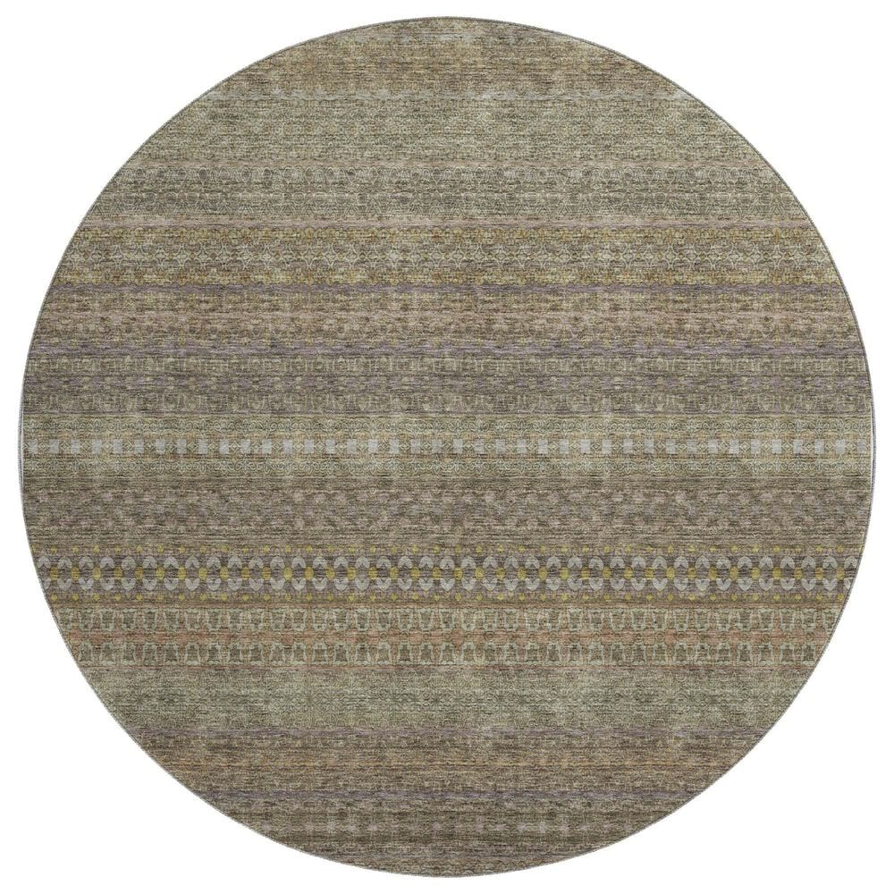 Dalyn Rug Company Trevi TV3 8" Round Khaki Area Rug, , large