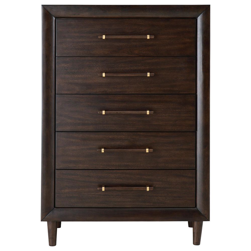 Ashley Dantenton 5 Drawer Chest in Merlot, , large