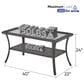 Sunwell Garden Outdoor Coffee Table with Shelf in Brown, , large
