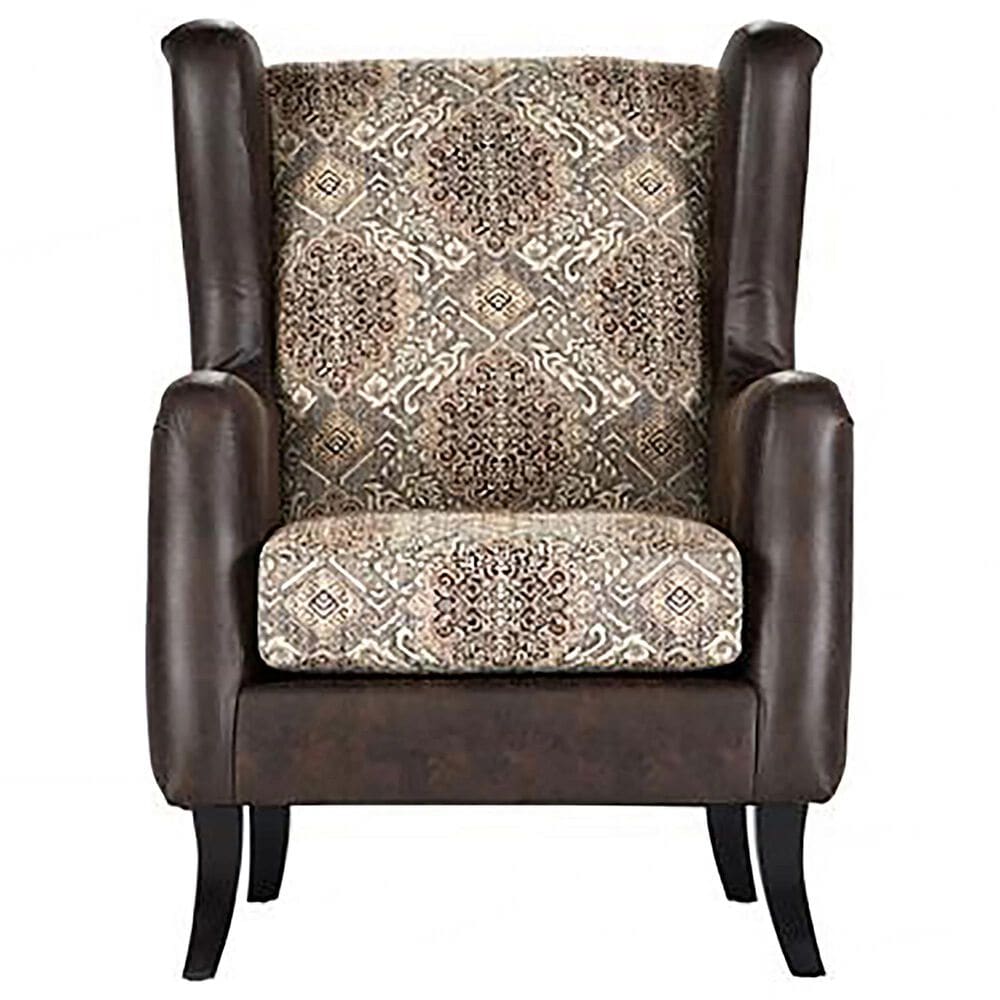 Coaster Elmbrook Wingback Accent Club Chair in Brown, , large