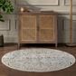 Surya Reina Denim, Light Gray, Cream, Tan, Mustard, Olive and Rust 6"7" Round Area Rug, , large