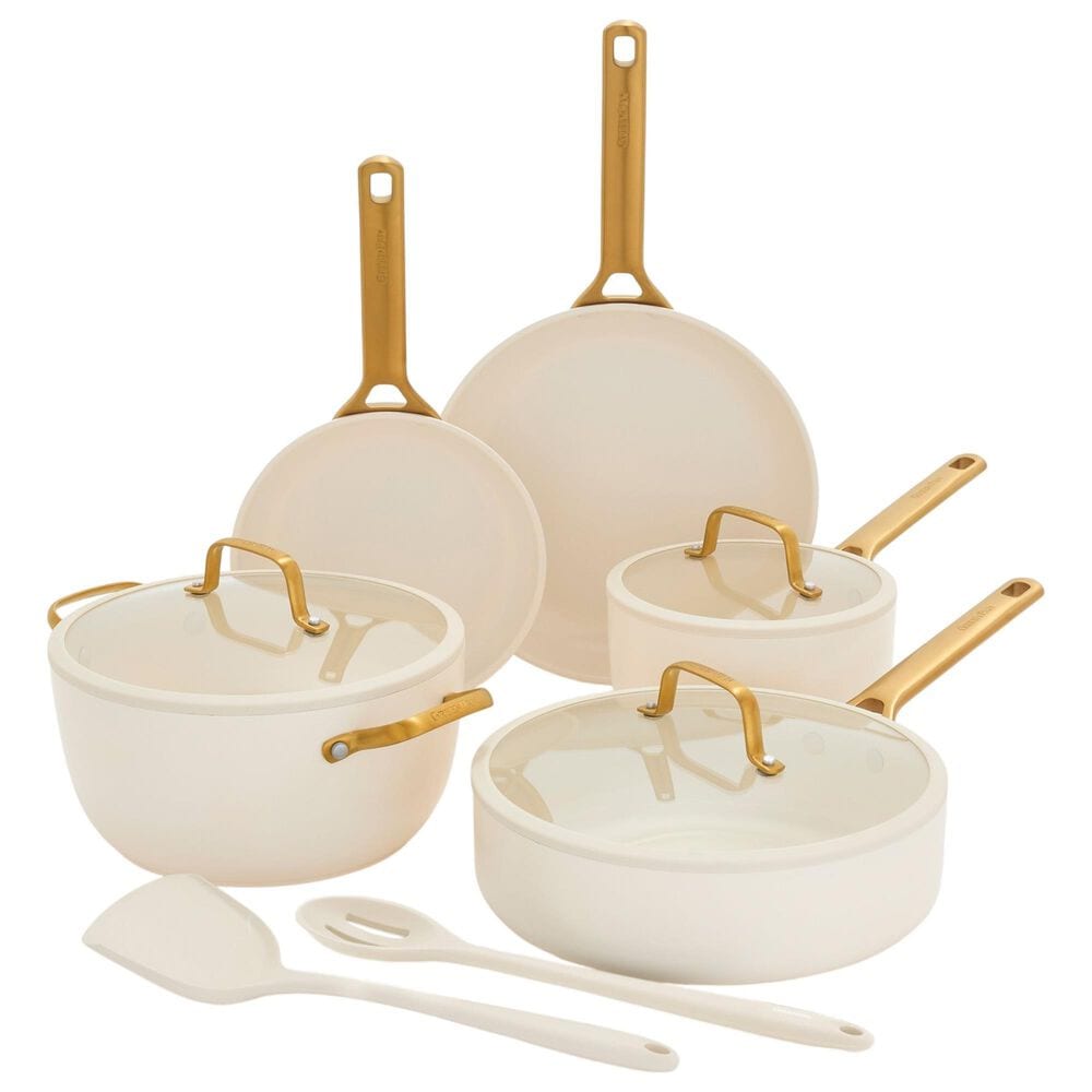 Green Pan Reserve Pro 10-Piece Nonstick Cookware Set in Cream and Gold, , large