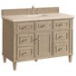 James Martin Vanities Lorelai 48" Single Vanity in Whitewashed Oak with 3 cm Eternal Marfil Quartz Top, , large