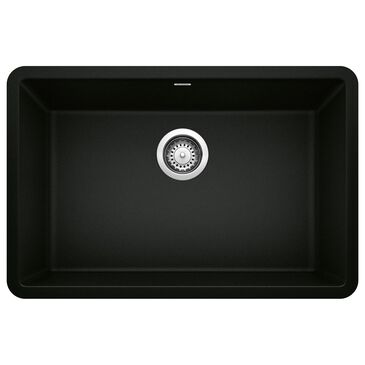 Blanco Precis 27" Single Bowl Kitchen Sink in Coal Black, , large