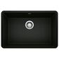 Blanco Precis 27" Single Bowl Kitchen Sink in Coal Black, , large
