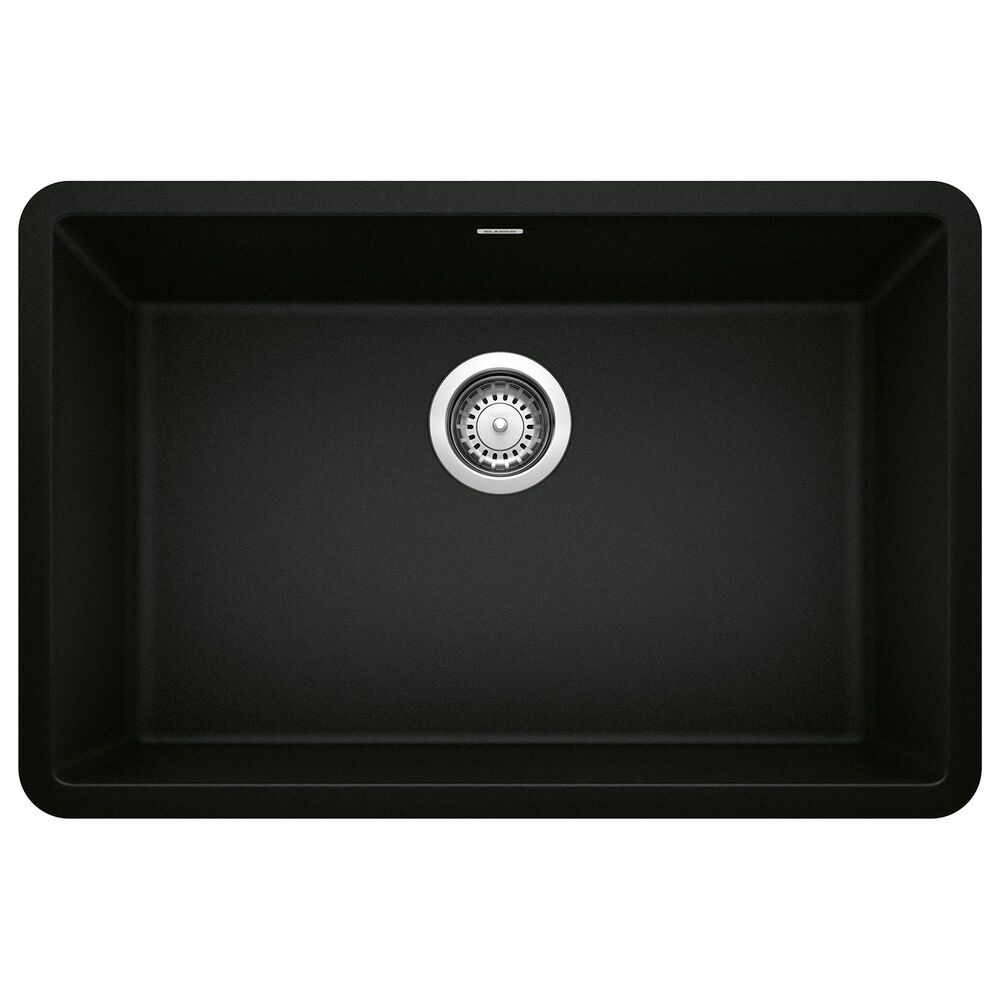 Blanco Precis 27" Single Bowl Kitchen Sink in Coal Black, , large