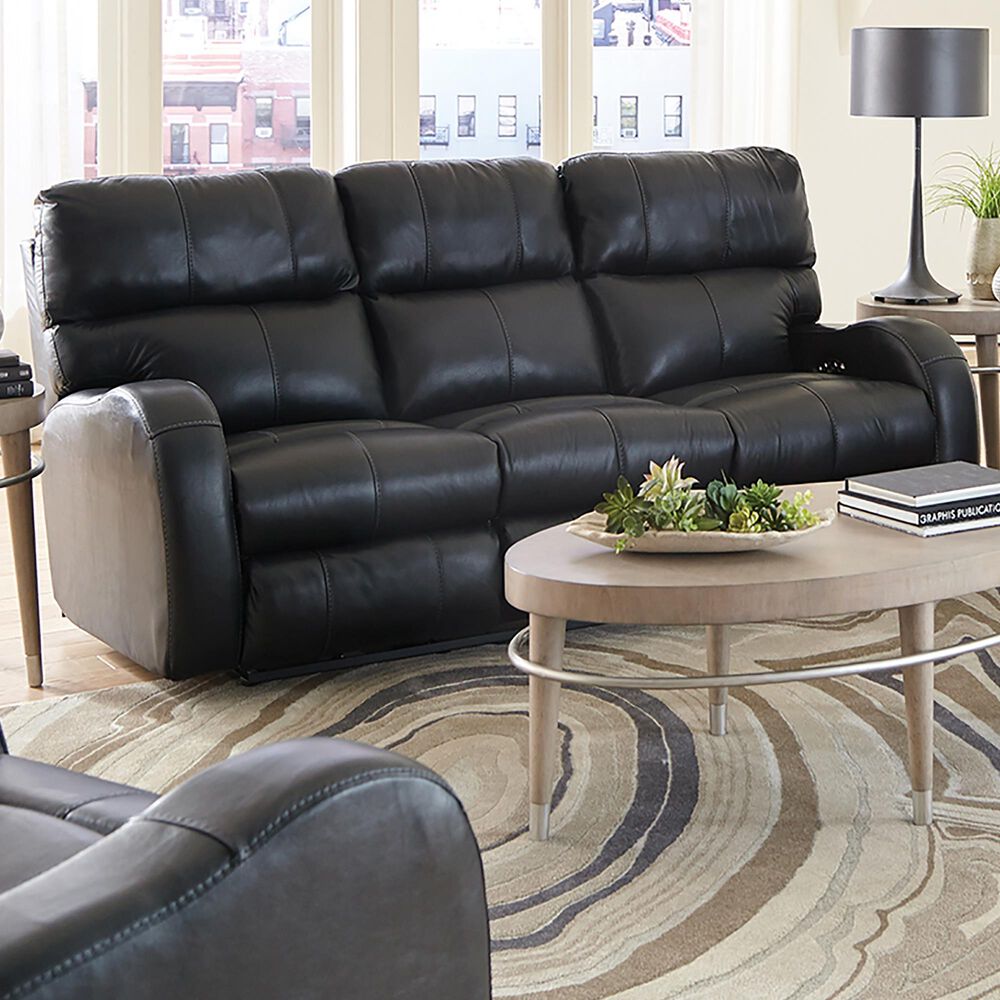 Catnapper Angelo Power Reclining Sofa with Power Headrest in Black, , large