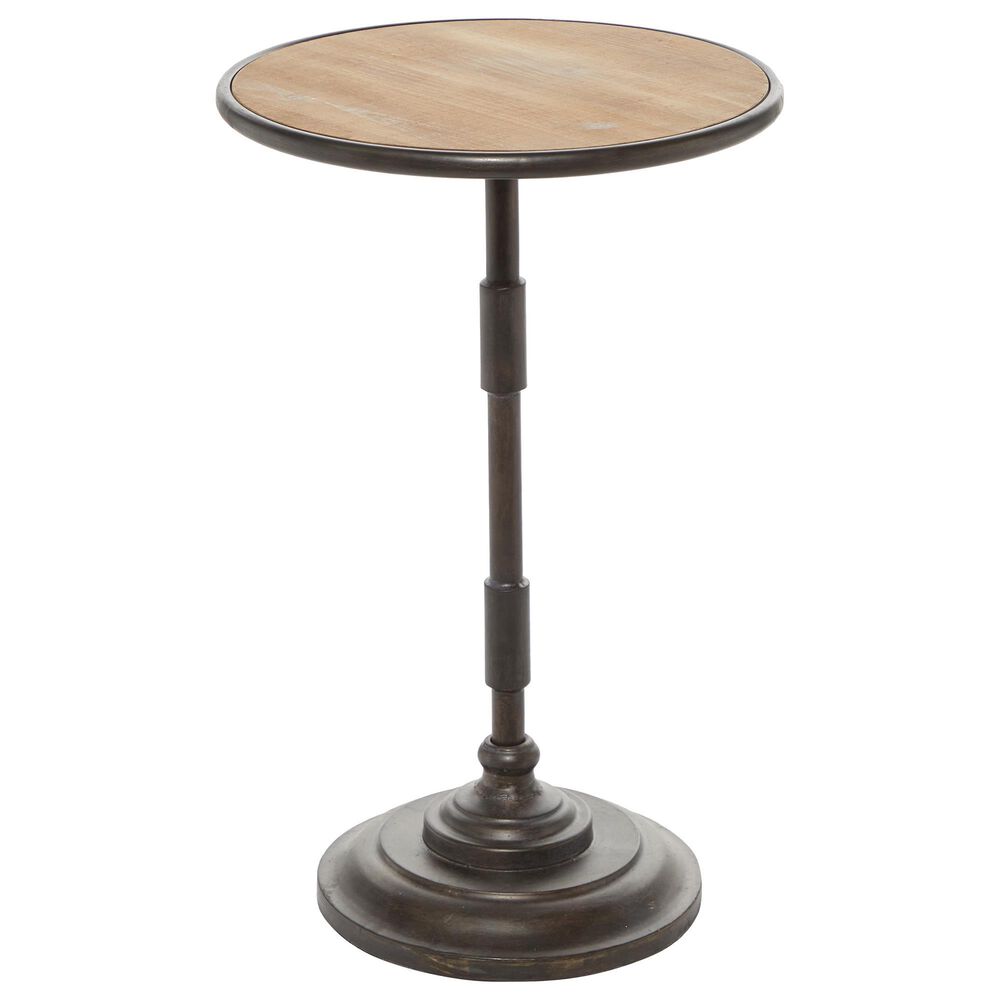 Maple and Jade 25" Accent Table in Dark Brown and Light Brown, , large
