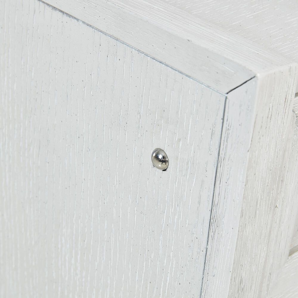 Sasha Lee 3-Drawer Tech Nightstand with LED Lighting in Brushed White, , large