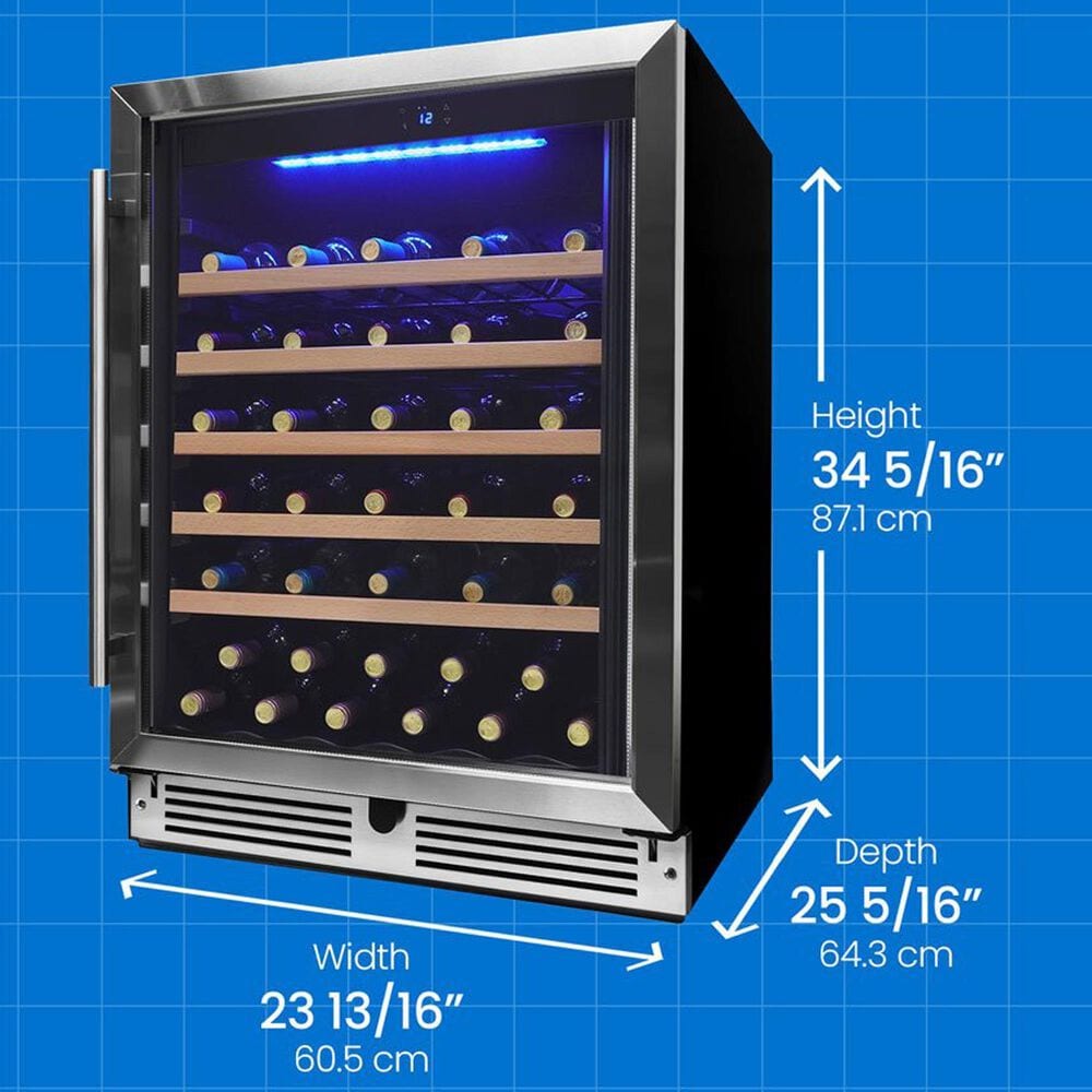 Danby 5.7 Cu. Ft. Under Counter Wine Cooler in Stainless Steel, , large