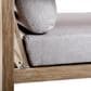 Hearth and Haven Paradise Outdoor Eucalyptus Wood Lounge Chair in Gray, , large