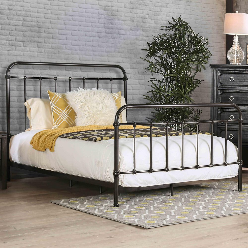 Furniture of America Durkin King Bed in Dark Bronze, , large