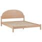 Walker Edison Elias Queen Platform Bed with Arched Headboard in Cerused White, , large
