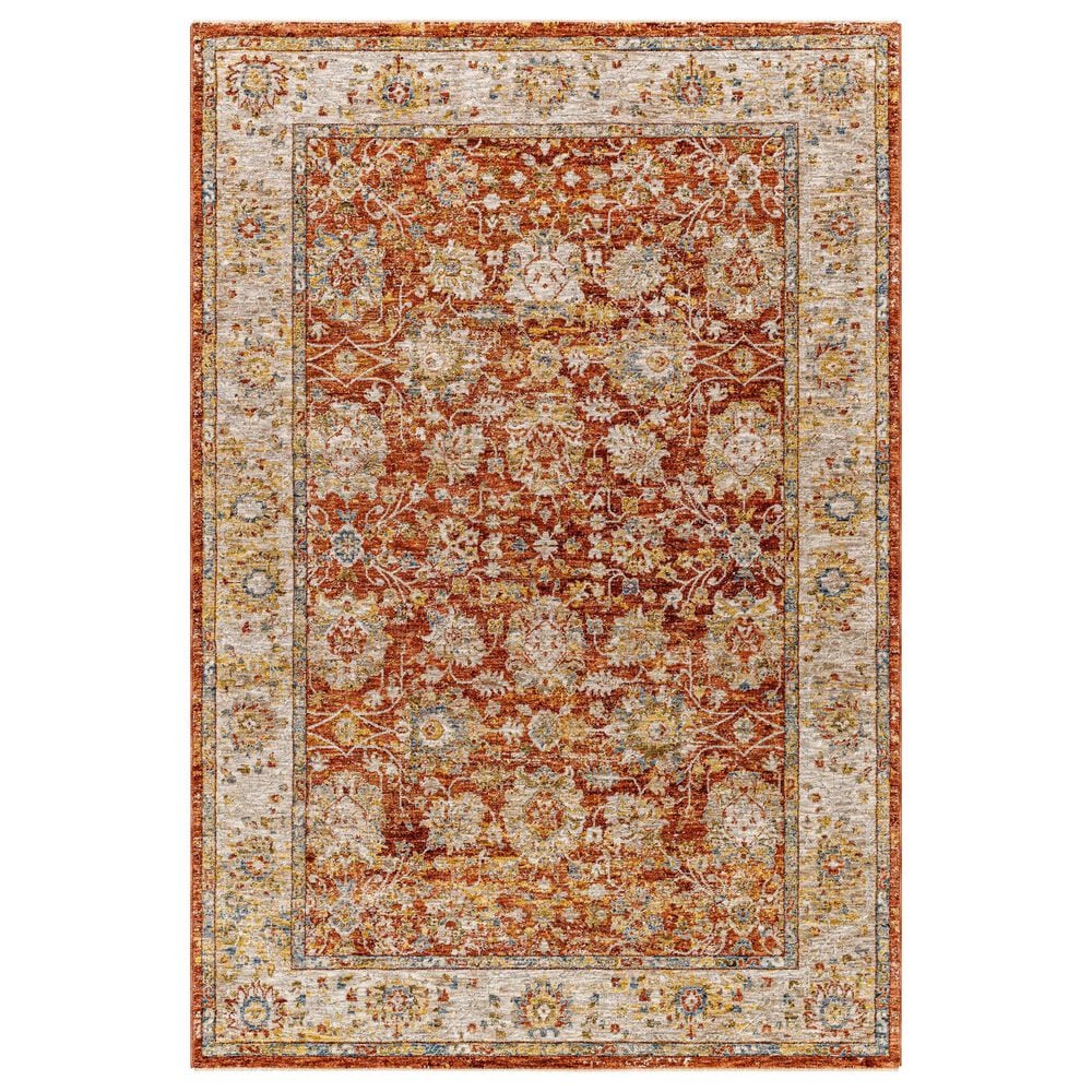 Surya Mona Lisa 2" x 3" Tan, Brick Red, Mustard, Burgundy, Dark Blue, Sage and Olive Area Rug, , large