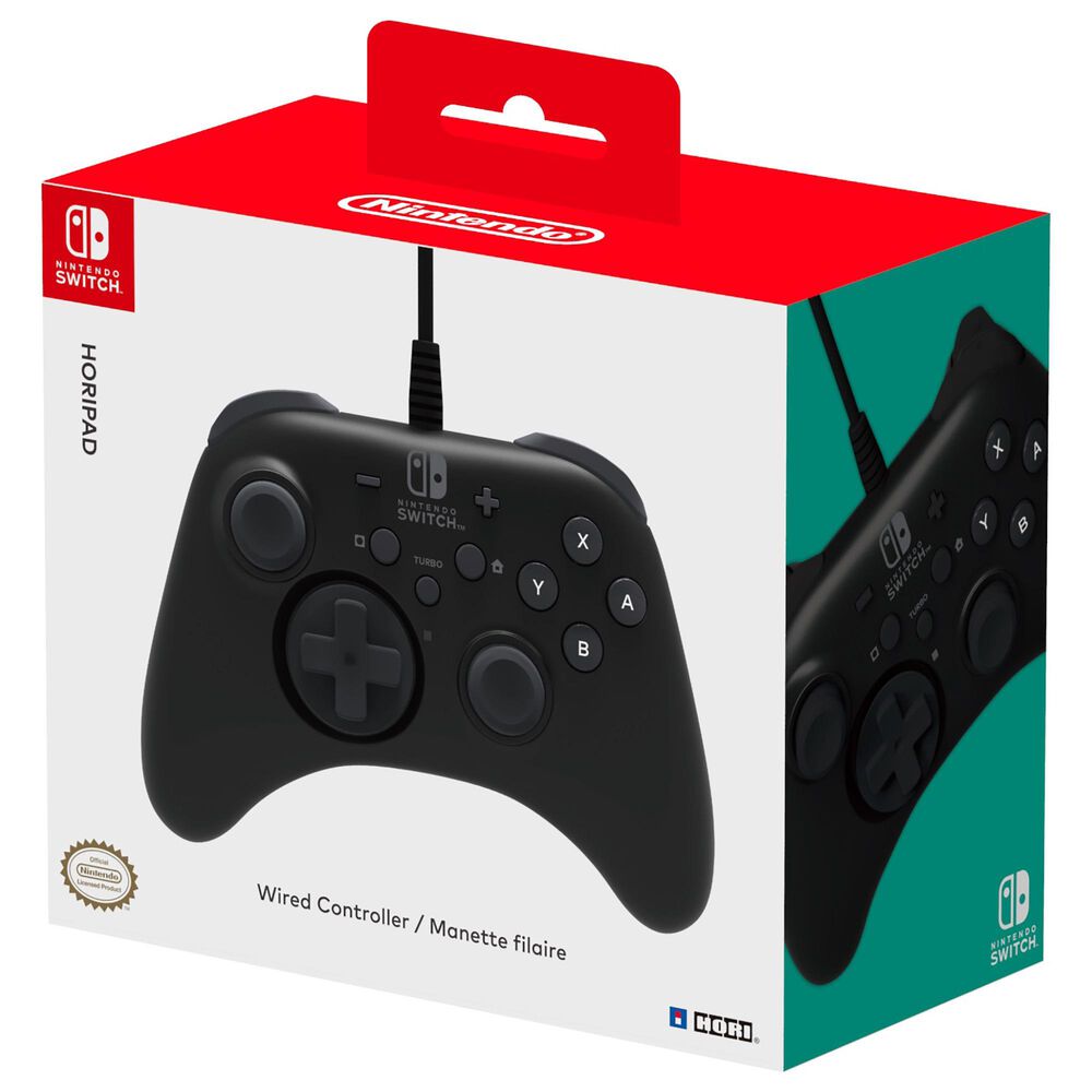 Hori Horipad Wired Controller in Black - Nintendo Switch, , large