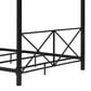 Furniture of America Rosadale Queen X-Cross Canopy Bed in Black, , large