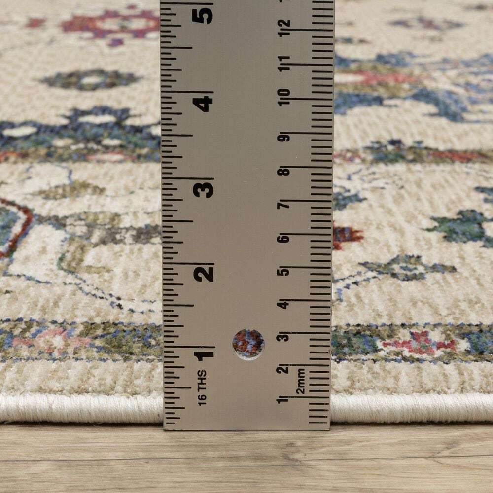 Oriental Weavers Hastings HA01W 5&#39;3&quot; x 7&#39;6&quot; Ivory Area Rug, , large