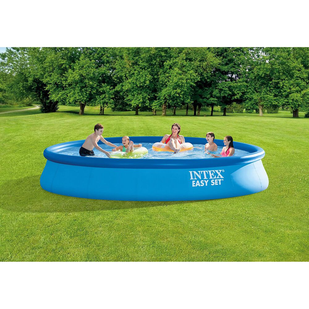 Intex 15&#39; x 33&quot; Easy Set Pool Set in Blue, , large