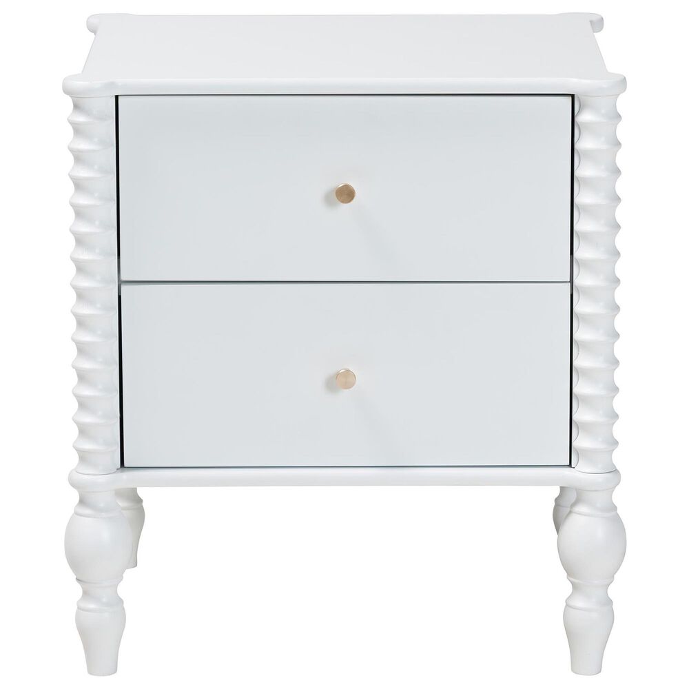 Baxton Studio Callison 2-Drawer Nightstand in White, , large