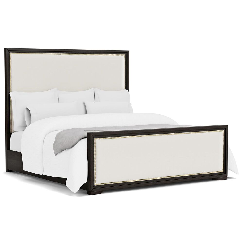 Riverside Furniture Lydia 5 Piece Queen Platform Upholstered Bedroom Set in Dark Cabernet, , large