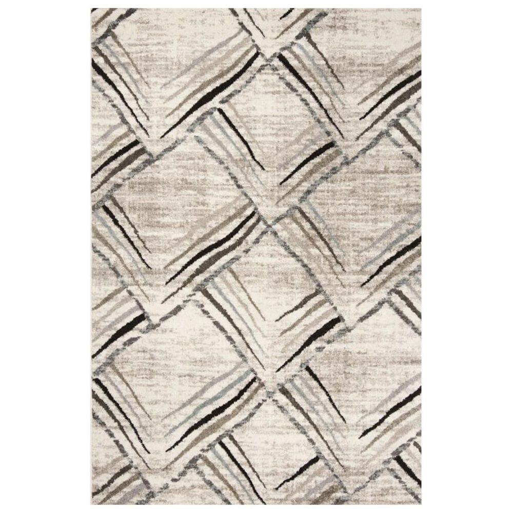 Safavieh Amsterdam AMS112A 5"1" x 7"6" Cream and Charcoal Area Rug, , large