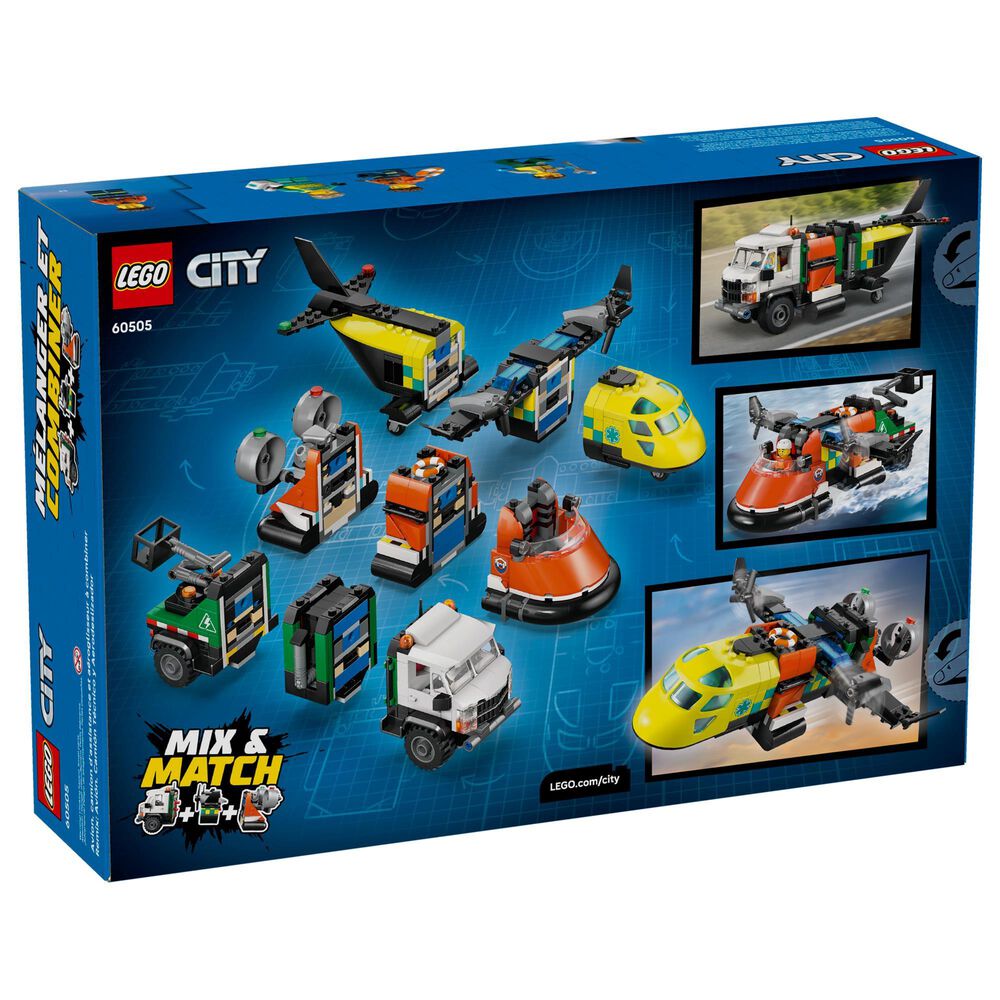LEGO City Airplane, Service Truck and Hovercraft Remix Building Set, , large