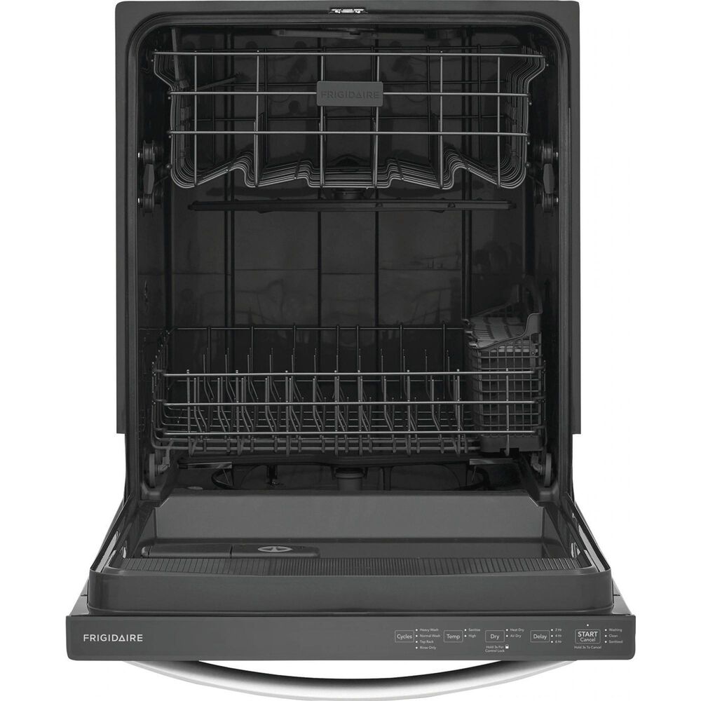 Frigidaire 4 PC Kitchen Package with 22.6 Cu. Ft. Counter-Depth French Door Refrigerator, 30&quot; Front Control Electric Range Ceramic with Top Convection, 1.8 Cu. Ft. OTR Microwave, and 24&quot; Built-In Dishwasher with DishSense and MaxDry, , large