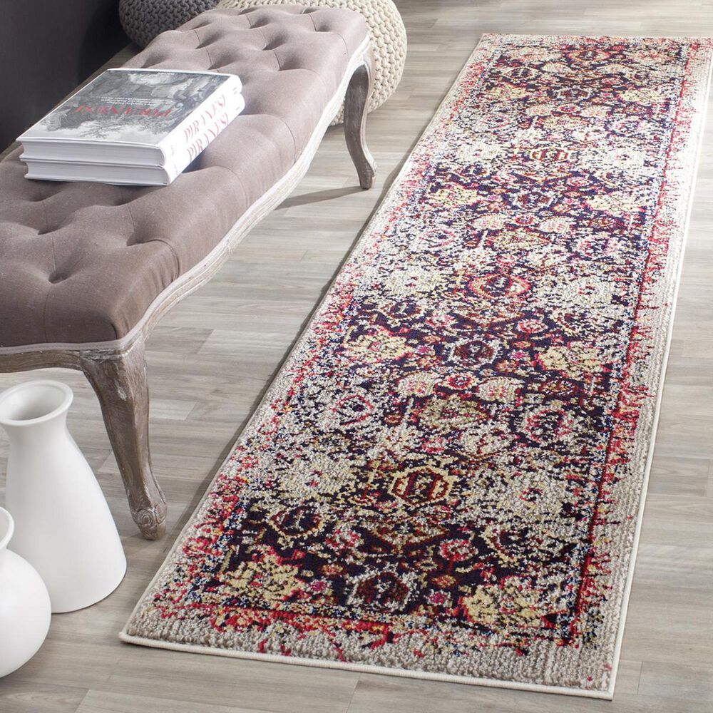 Safavieh Monaco MNC206G-26 2"2" x 6" Grey/Multi Runner, , large