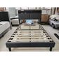 HOMLUX Full Storage Platform Bed with LED Headboard with Charging Station in Gray, , large