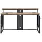 OSP Home Ace 2-Piece Desk with Hutch and Bookcase in River Oak and Black, , large