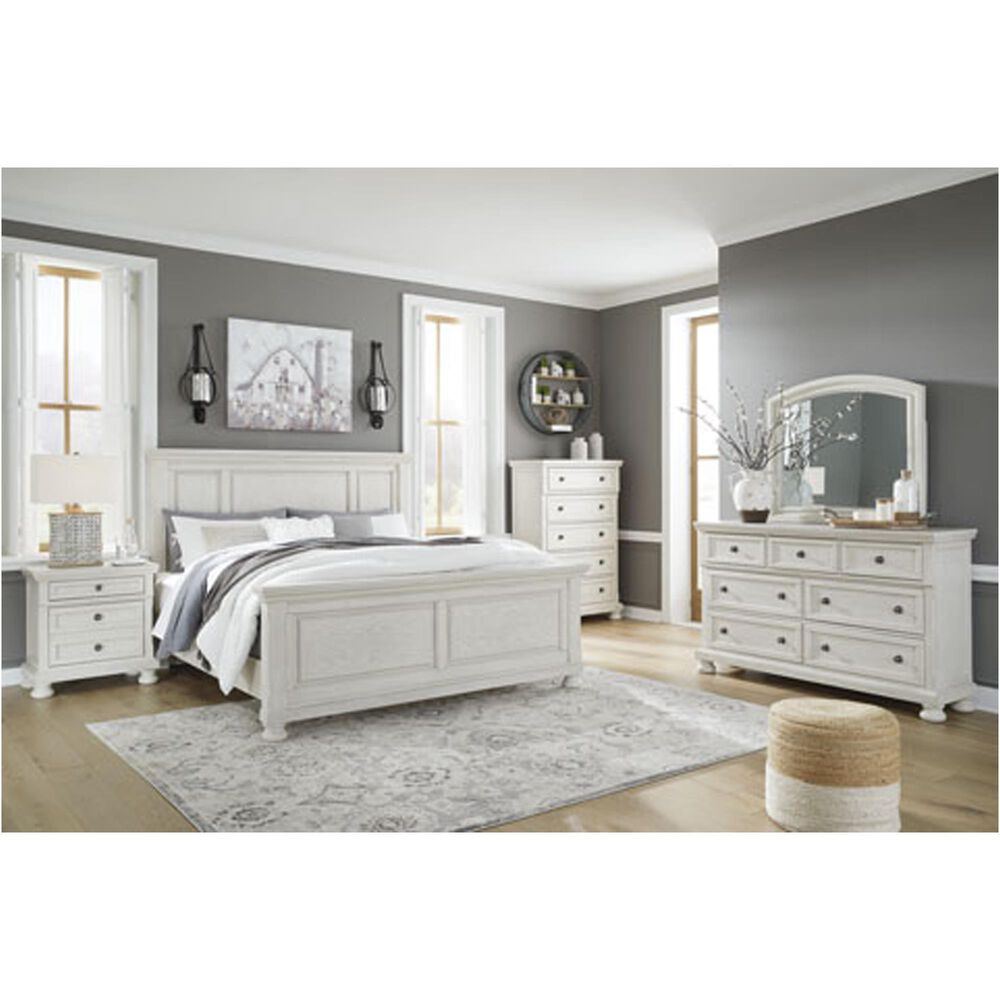 Signature Design by Ashley Robbinsdale Queen Panel Bed in Antique White, , large
