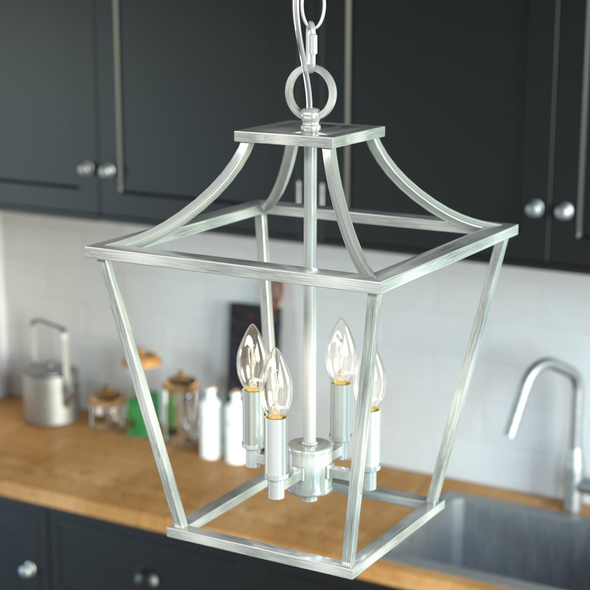 Nickel lantern pendant light hotsell