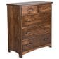 Briarwood Mission Impossible 5 Drawer Chest in Dark Roast, , large