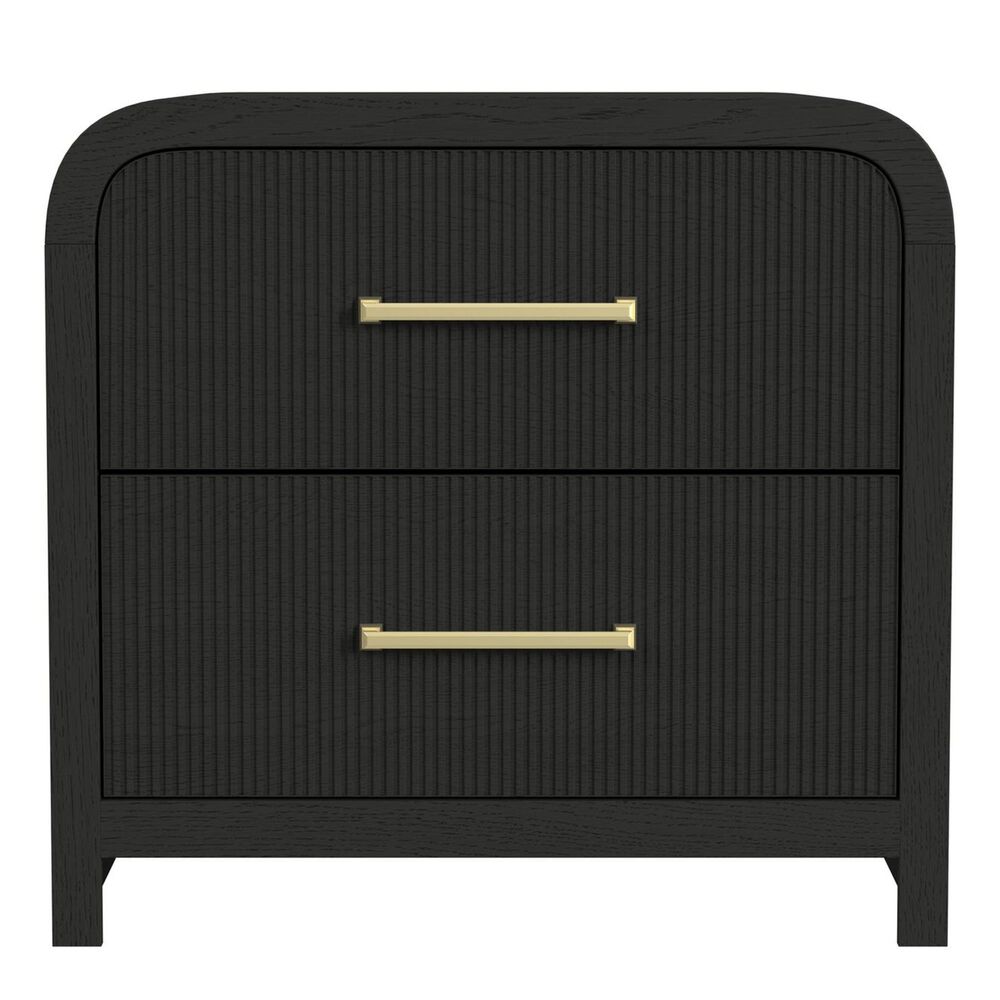 Mayberry Hill Ridgemont 2-Drawer Nightstand with USB in Black, , large